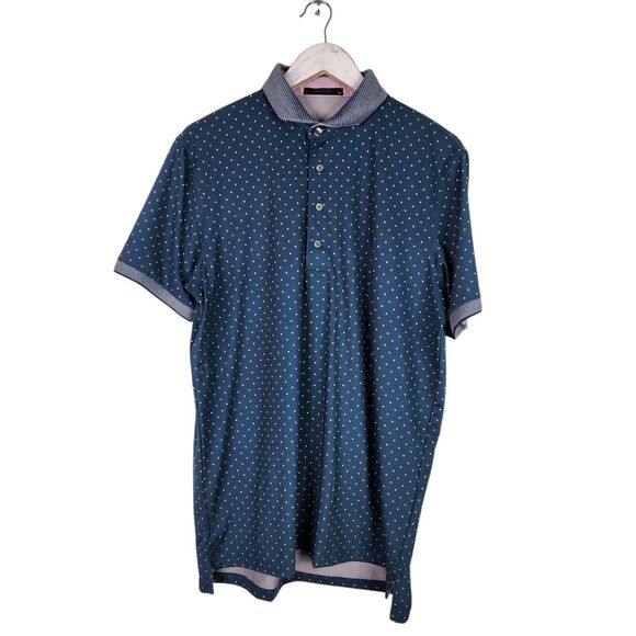 Greyson Other - GREYSON Shirt Mens Medium Blue Racquet Icon Polo Logo Short Sleeve Golf Top